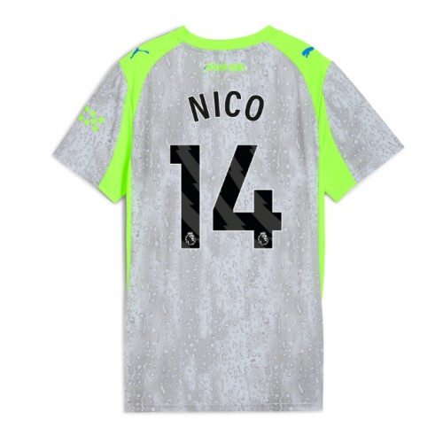 Lacne Ženy Futbalové dres Manchester City Nico Gonzalez #14 2025-26 Krátky Rukáv - Tretina